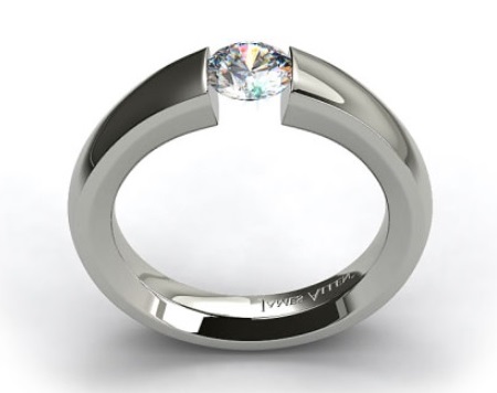 band for tension set wedding ring