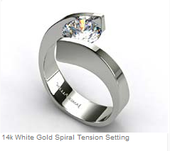 Wedding bands for tension rings