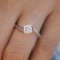rose gold solitaire diamond ring with l color diamond