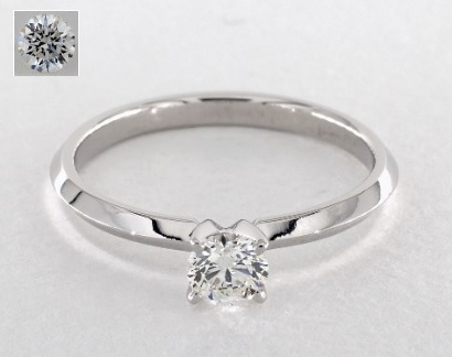 g color diamond solitaire 4 prong ring appearance