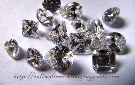 layout of different types of diamond shapes
