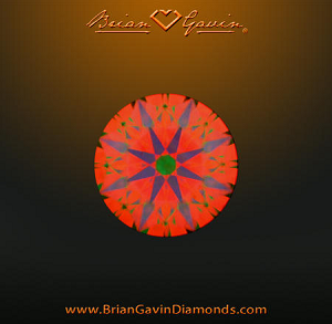angular spectrum image for ideal cut diamond