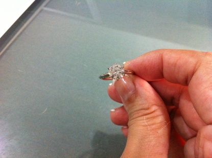 face up view of 1.50 carat diamond ring