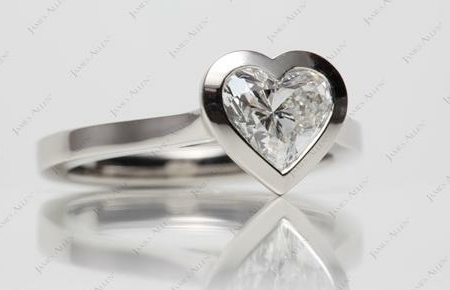 bezel setting for heart shaped diamond
