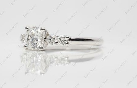cushion cut with 4 stones