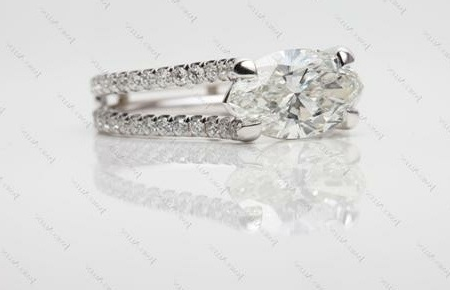 double clawed prong marquise setting