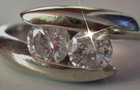 double round diamonds held intension setting