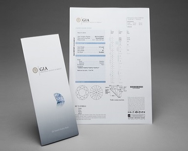 gia certificate sample of old blue color report