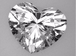 very good symmetry heart cut diamond
