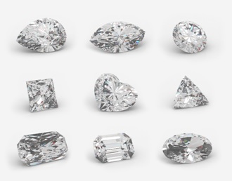 loose diamonds of all kinds of shapes and sizes
