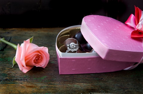 pink rose diamond wedding ring set