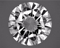 image of a shallow cut round diamond