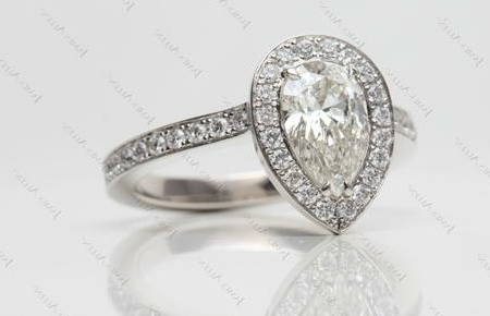 shoulder pave halo with pear shaped diamonds