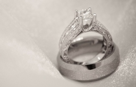 victorian style princess cut setting with nice carvings