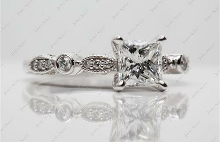 vintage setting for princess cut diamond ring