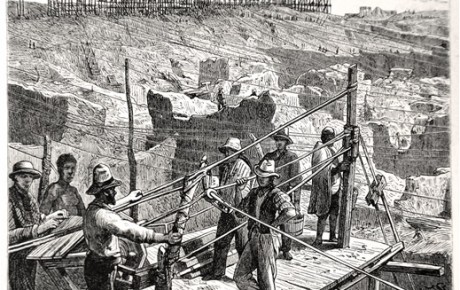Kimberley diamond mine in 1872