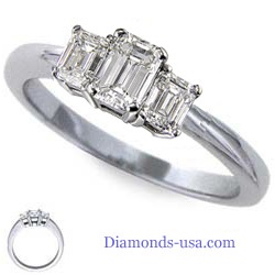 emerald cut diamond engagement ring