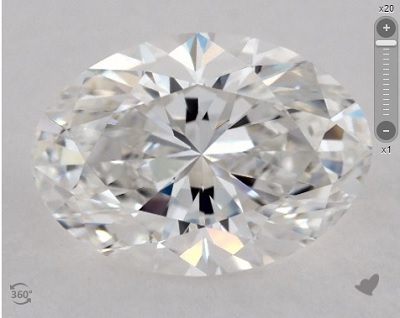 very very slightly included one oval cut diamond 1 carat