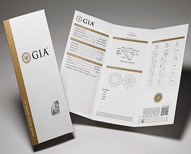 gia certificate sample of new report format 2014 in gold color