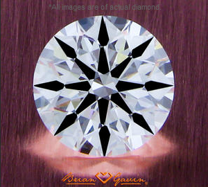 zoomed in image of 0.90 carat round cut