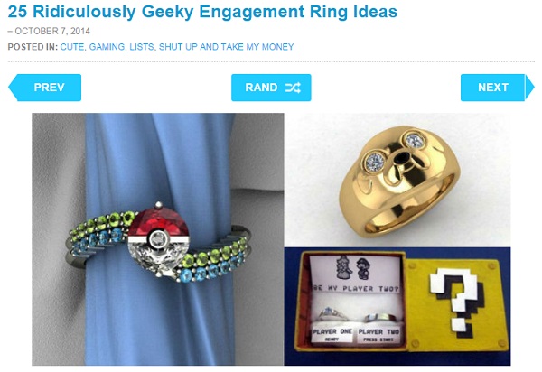proposal ring ideas for geeks and gamers