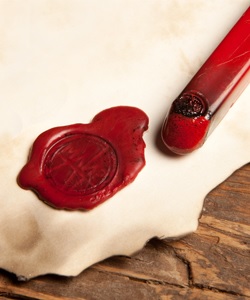 authentic red wax seal