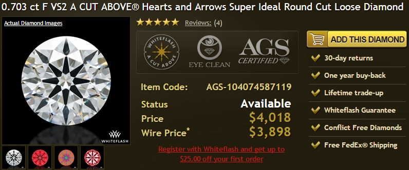 hearts and arrows ags super ideal