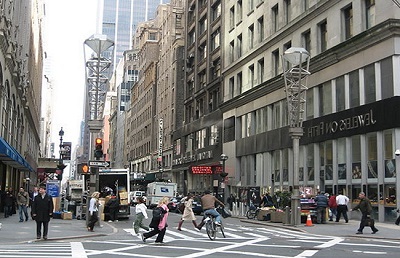 New York, NY - November 9, 2020: Street vendors sell counterfeits