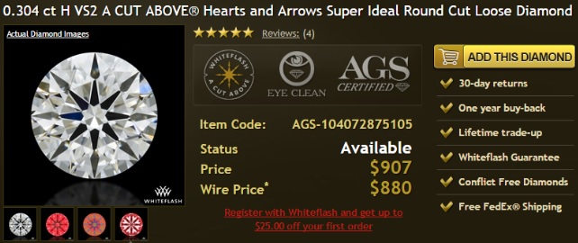 h vs2 super ideal hearts and arrows aca