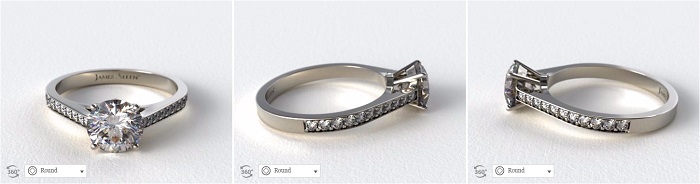 pave platinum ring