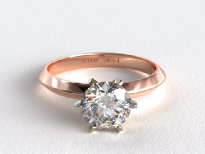 14k solitaire cheap rose gold engagement ring