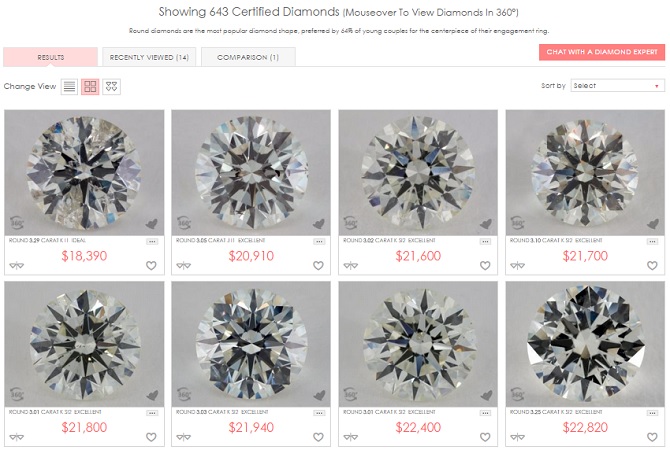 hundreds of certified loose diamonds