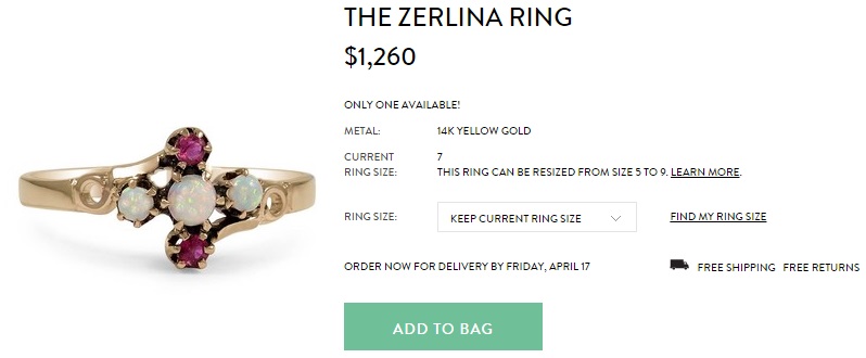 the zerlina ring victorian times