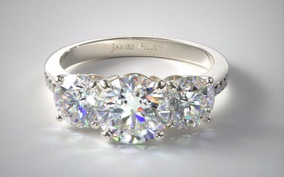 3 carat engagement rings with channel setting