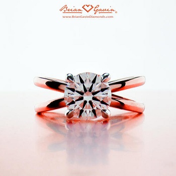 tinted diamond color ring with rose gold