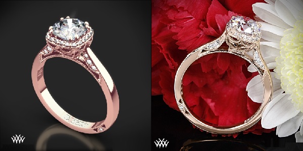 tacori rose gold engagement rings