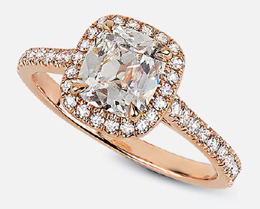 victor canera antique style halo faint yellow diamond ring