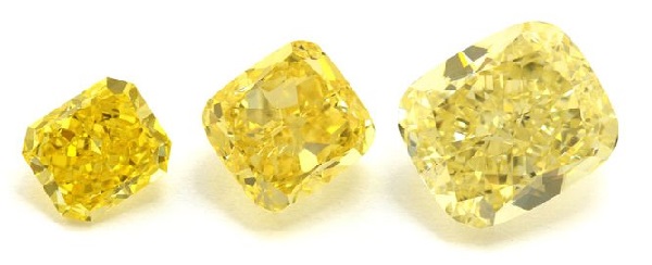 carat size comparison yellow diamonds