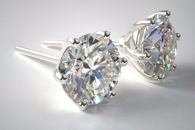 earring studs with diamonds