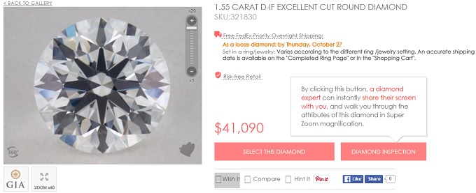 cost of one and a half carat perfect diamond