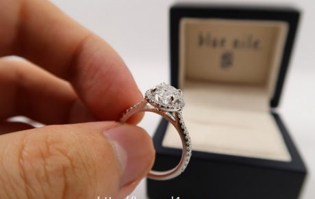 4 prong engagement ring with small diamonds