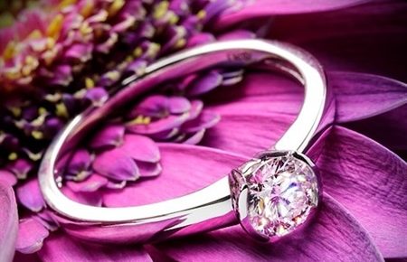 bezel palladium engagement diamond ring