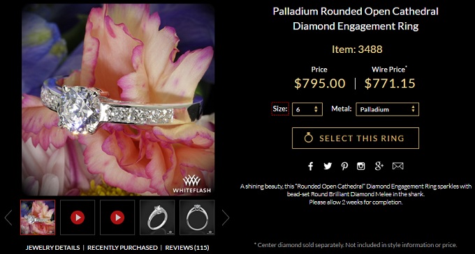 palladium wedding ring
