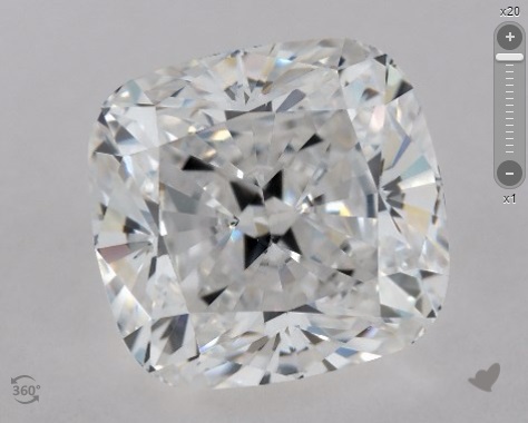d if 2ct cushion shaped diamond price