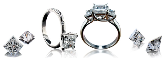 princess cut diamond engagement rings and loose stones