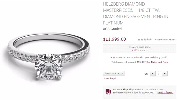 helzberg masterpiece diamond reviews on costs and value