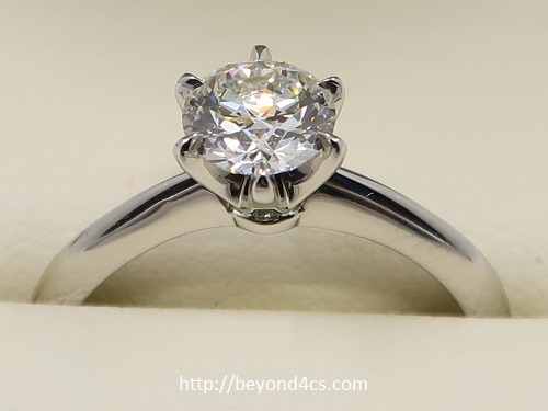 diamond ring crown view prongs closeup