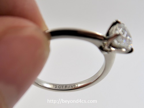 custom engraved diamond details on shanks