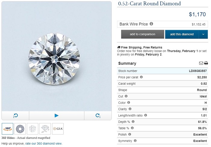 50 pointer carat weight colorless gia certified diamond