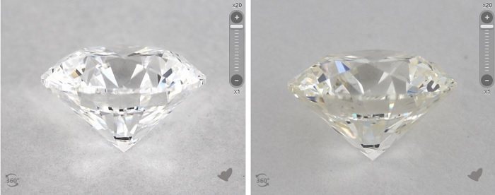 d diamond vs j diamond seen from the side